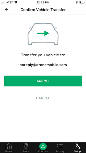 paso de transferencia de vehículo dronemobile