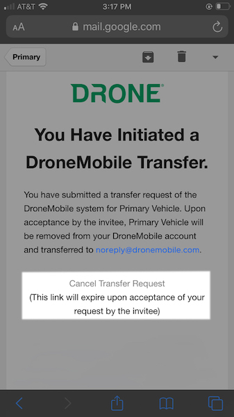 paso de transferencia de vehículo dronemobile