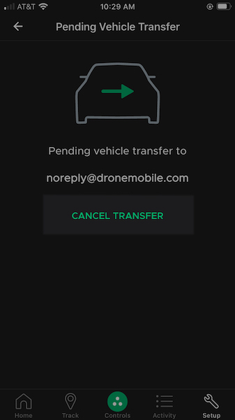 paso de transferencia de vehículo dronemobile